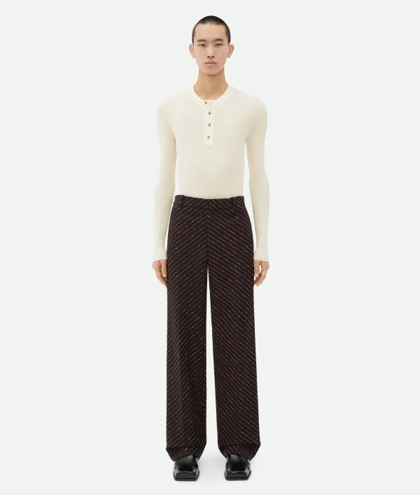 Bottega Veneta Diagonal Boucle Pinstripe Trousers> Trousers And Shorts