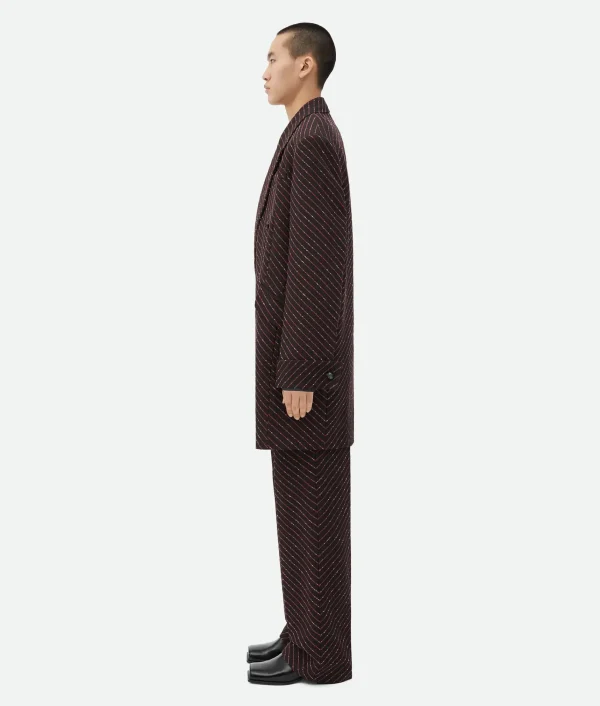 Bottega Veneta Diagonal Boucle Pinstripe Coat> Coats