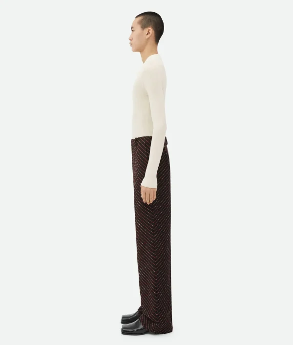Bottega Veneta Diagonal Boucle Pinstripe Trousers> Trousers And Shorts