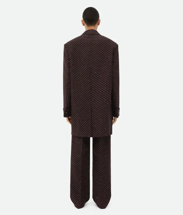 Bottega Veneta Diagonal Boucle Pinstripe Coat> Coats
