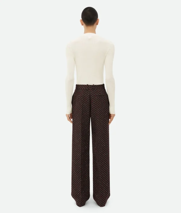 Bottega Veneta Diagonal Boucle Pinstripe Trousers> Trousers And Shorts