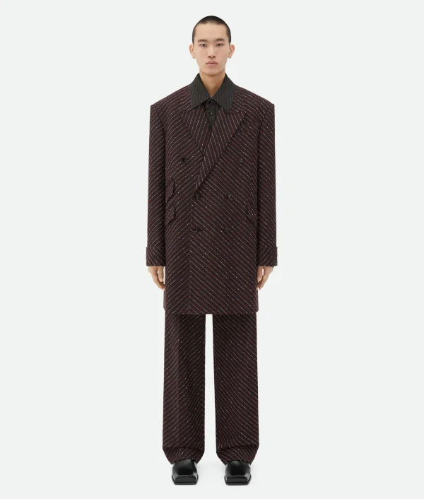 Bottega Veneta Diagonal Boucle Pinstripe Coat> Coats