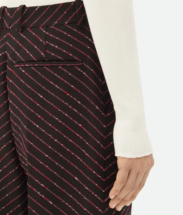 Bottega Veneta Diagonal Boucle Pinstripe Trousers> Trousers And Shorts