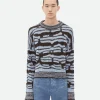 Bottega Veneta Distorted Stripe Cotton Jumper> Knitwear