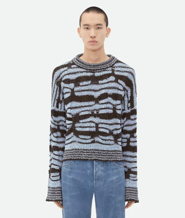 Bottega Veneta Distorted Stripe Cotton Jumper> Knitwear