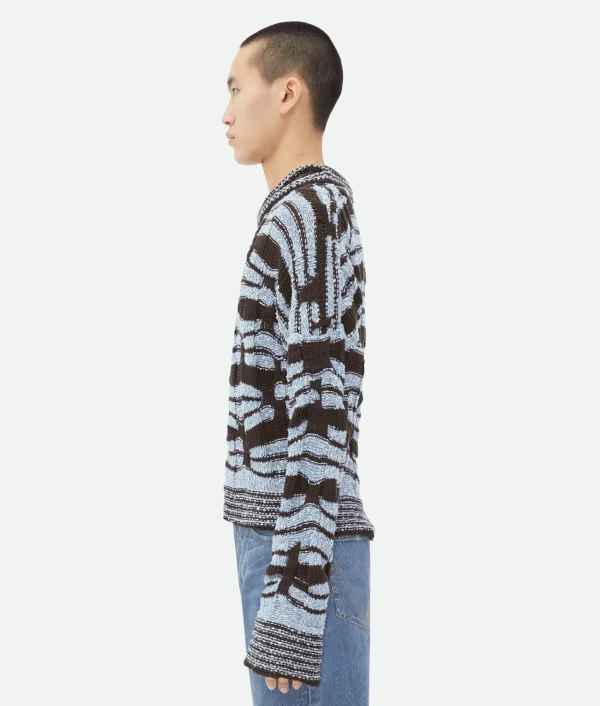 Bottega Veneta Distorted Stripe Cotton Jumper> Knitwear