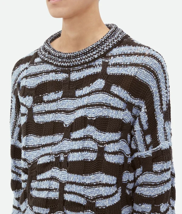 Bottega Veneta Distorted Stripe Cotton Jumper> Knitwear
