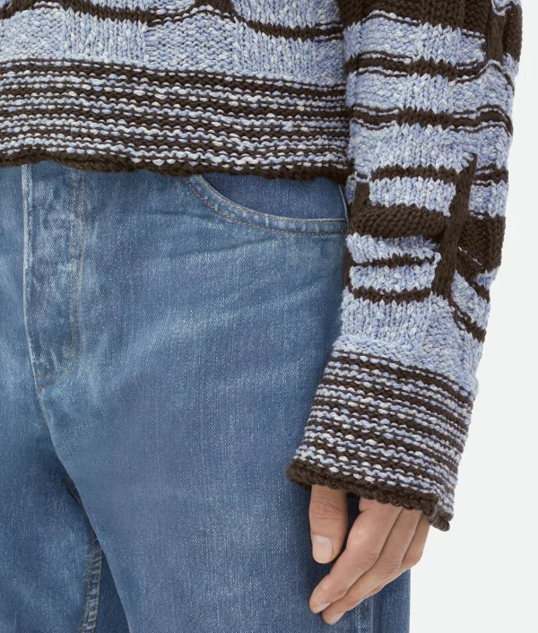 Bottega Veneta Distorted Stripe Cotton Jumper> Knitwear