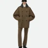 Bottega Veneta Double Compact Cotton Frise Coat> Coats