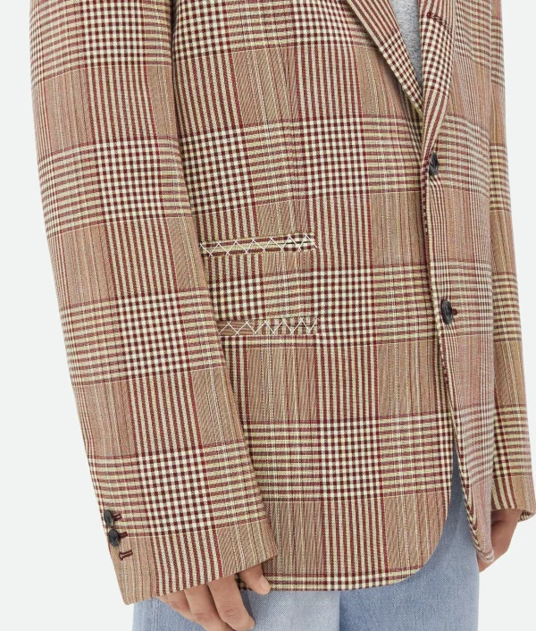 Bottega Veneta Double Cotton Check Jacket> Jackets