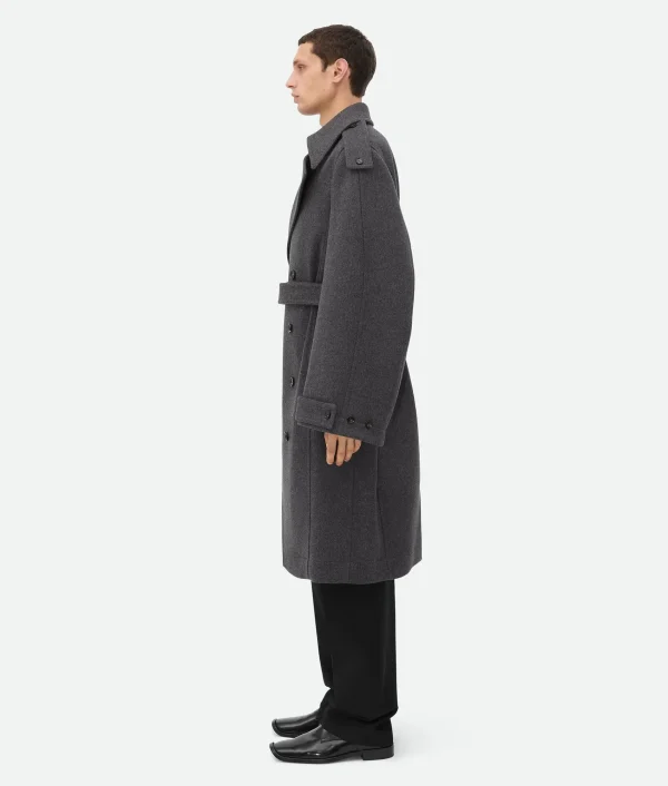 Bottega Veneta Double Face Wool Trench Coat> Coats