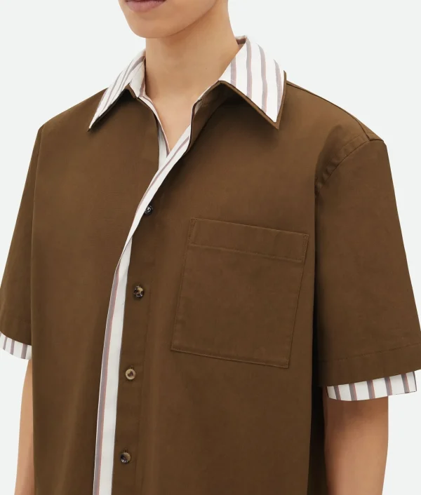 Bottega Veneta Double Layer Cotton And Silk Shirt> Shirts