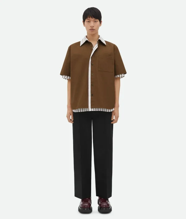 Bottega Veneta Double Layer Cotton And Silk Shirt> Shirts