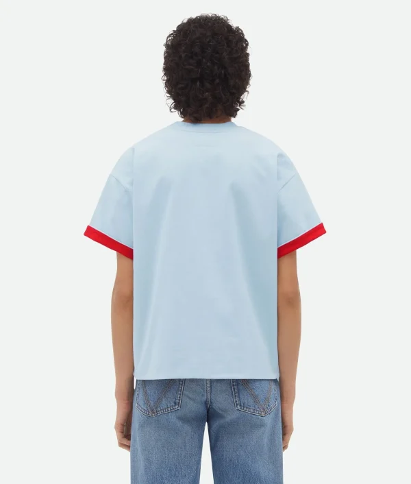 Bottega Veneta Double Layer Cotton T-Shirt>Women Tops And T-Shirts