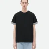 Bottega Veneta Double Layer Striped Cotton T-Shirt> T-Shirts