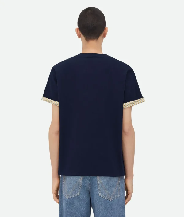 Bottega Veneta Double Layer Striped Cotton T-Shirt> T-Shirts