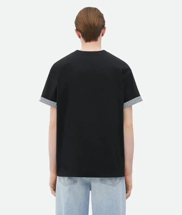 Bottega Veneta Double Layer Striped Cotton T-Shirt> T-Shirts