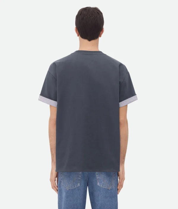 Bottega Veneta Double Layer Striped Cotton T-Shirt> T-Shirts