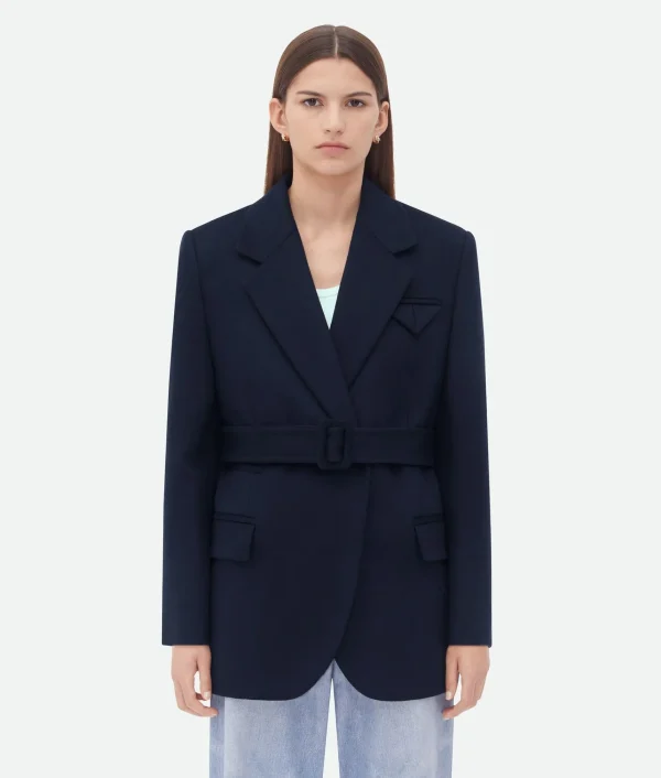 Bottega Veneta Double Wool Cashmere Belted Jacket>Women Jackets