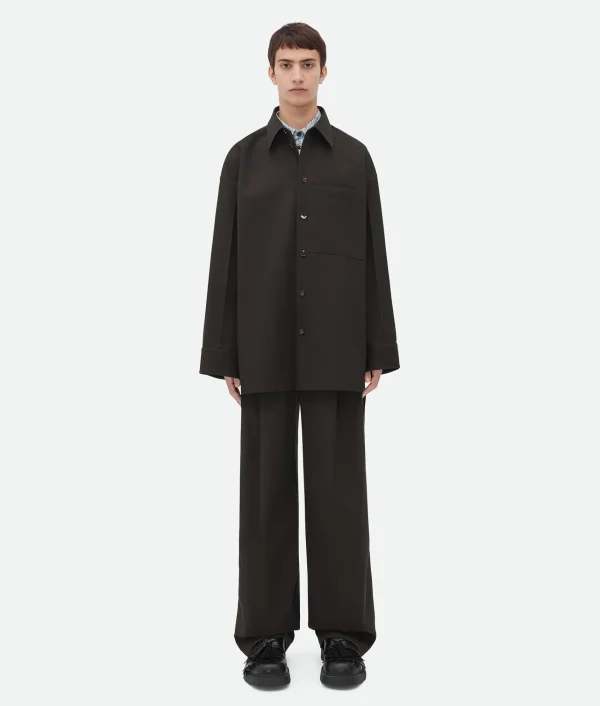 Bottega Veneta Dry Mouline Wool Overshirt> Jackets