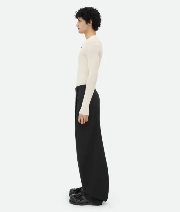 Bottega Veneta Dry Mouline Wool Trousers> Trousers And Shorts