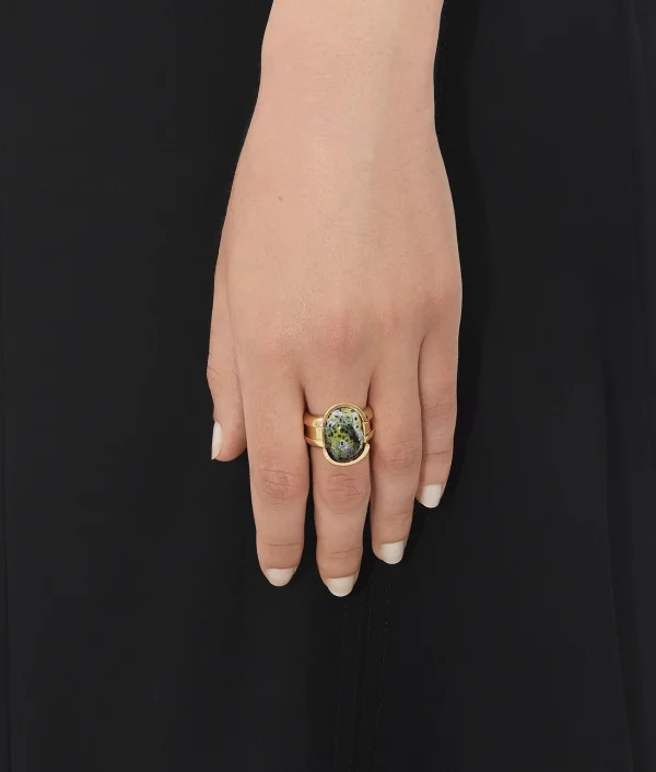 Bottega Veneta Ellipse Small Ceramic Ring>Women Rings