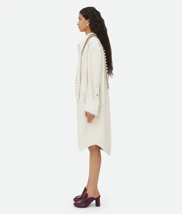 Bottega Veneta English Embroidery Leather Dress>Women Leather | Dresses