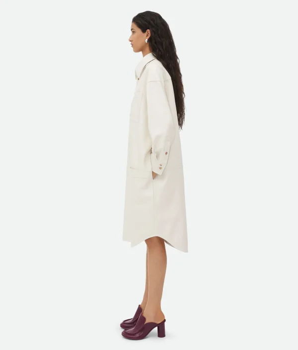 Bottega Veneta English Embroidery Leather Dress>Women Leather | Dresses