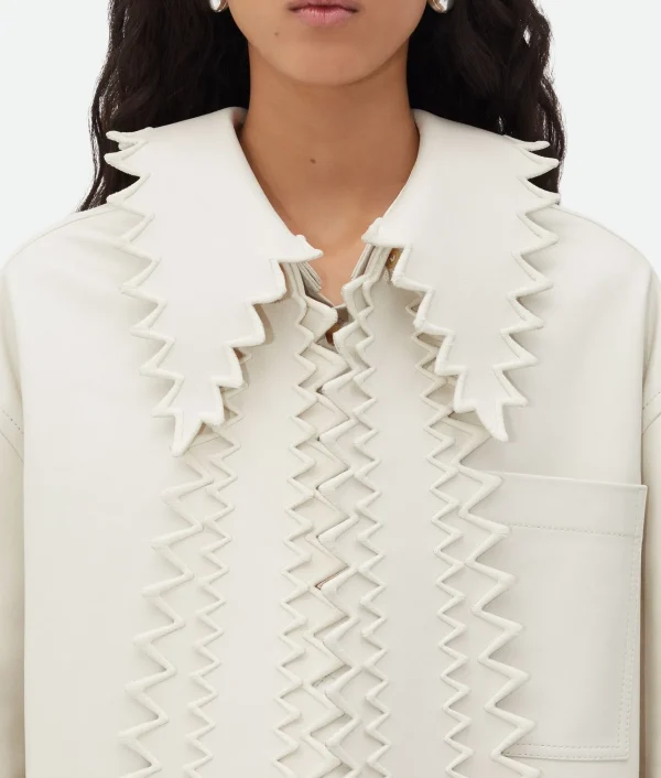 Bottega Veneta English Embroidery Leather Dress>Women Leather | Dresses