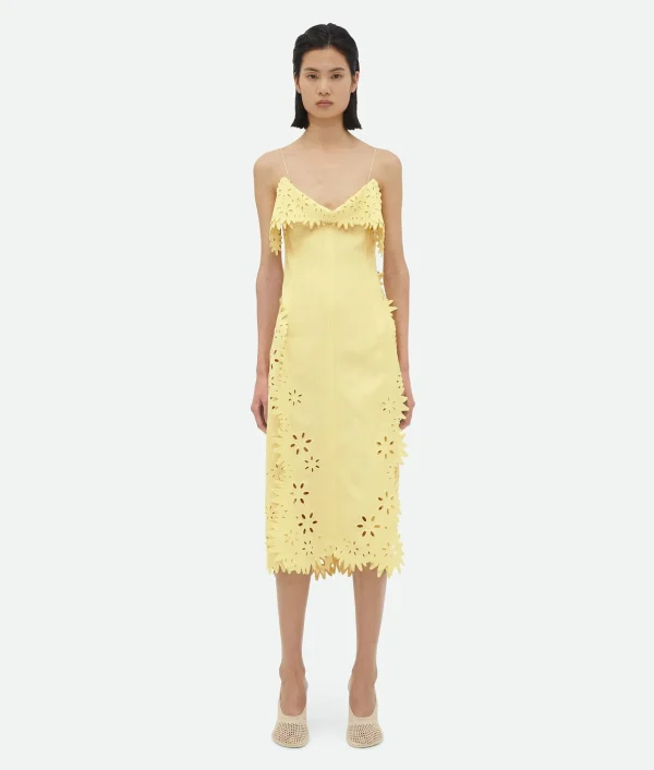 Bottega Veneta English Embroidery Viscose And Silk Dress>Women Dresses