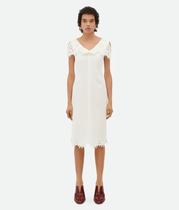 Bottega Veneta English Embroidery Viscose And Silk Dress>Women Dresses