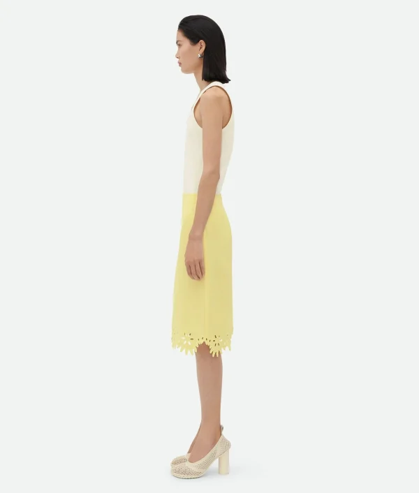 Bottega Veneta English Embroidery Viscose And Silk Skirt>Women Skirts