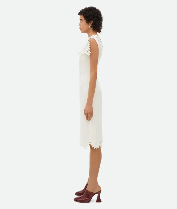 Bottega Veneta English Embroidery Viscose And Silk Dress>Women Dresses