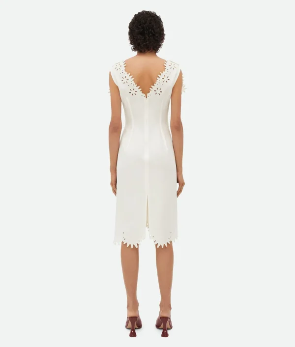 Bottega Veneta English Embroidery Viscose And Silk Dress>Women Dresses