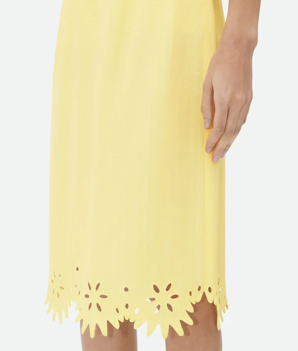 Bottega Veneta English Embroidery Viscose And Silk Skirt>Women Skirts