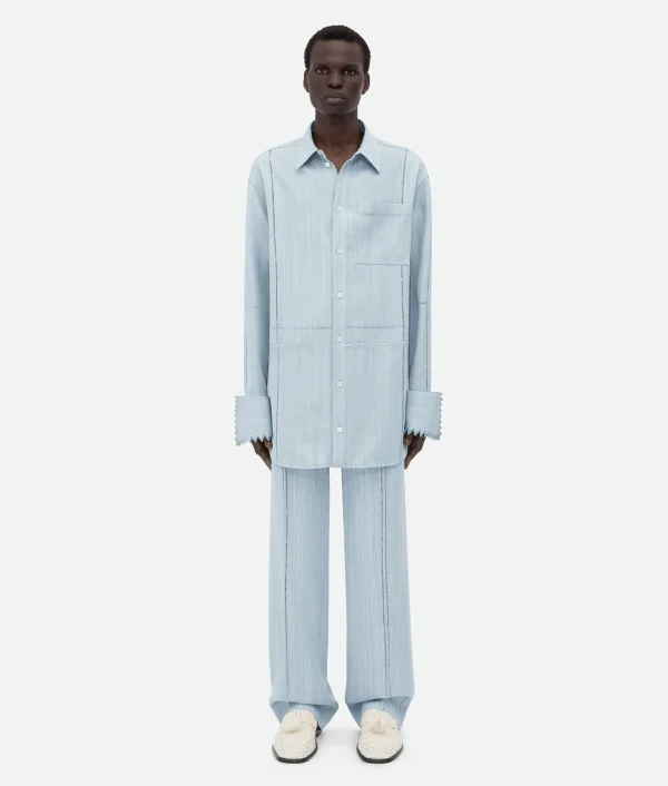 Bottega Veneta English Embroidery Viscose And Silk Shirt> Shirts