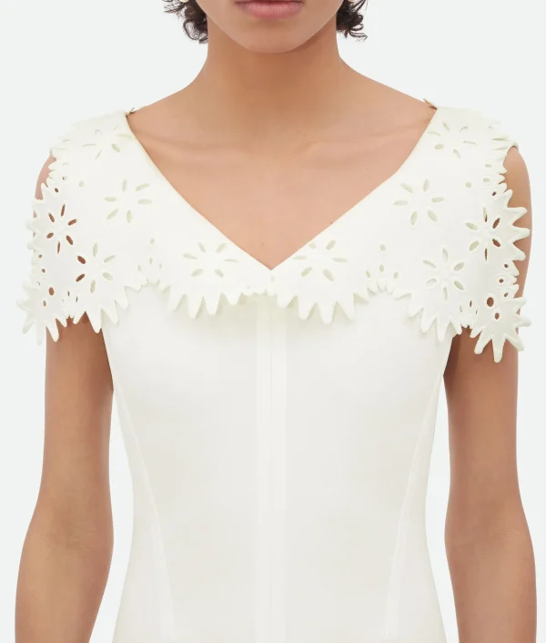 Bottega Veneta English Embroidery Viscose And Silk Dress>Women Dresses