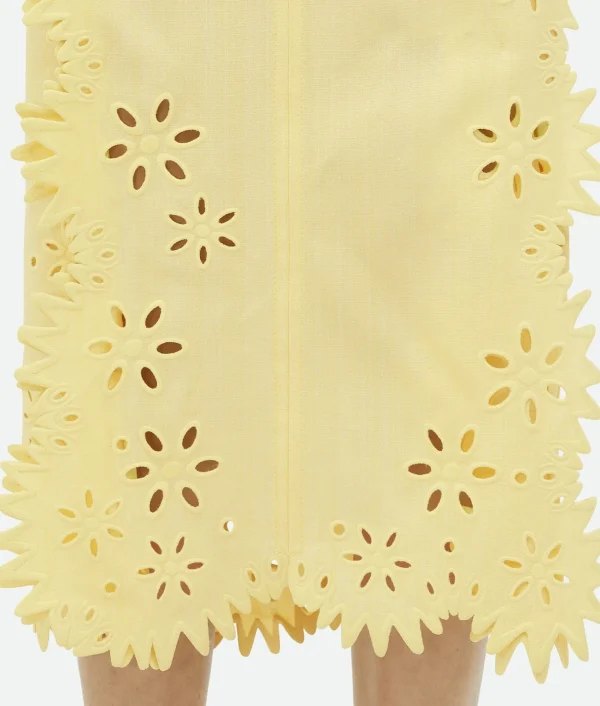 Bottega Veneta English Embroidery Viscose And Silk Dress>Women Dresses