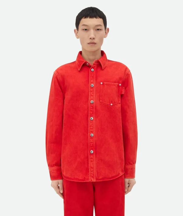 Bottega Veneta Faded Color Washed Denim Shirt> Shirts