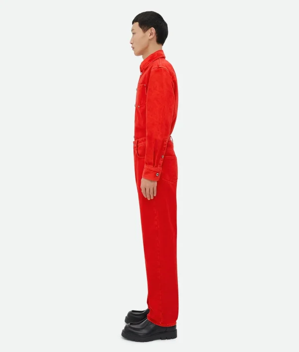 Bottega Veneta Faded Color Washed Denim Trousers> Trousers And Shorts