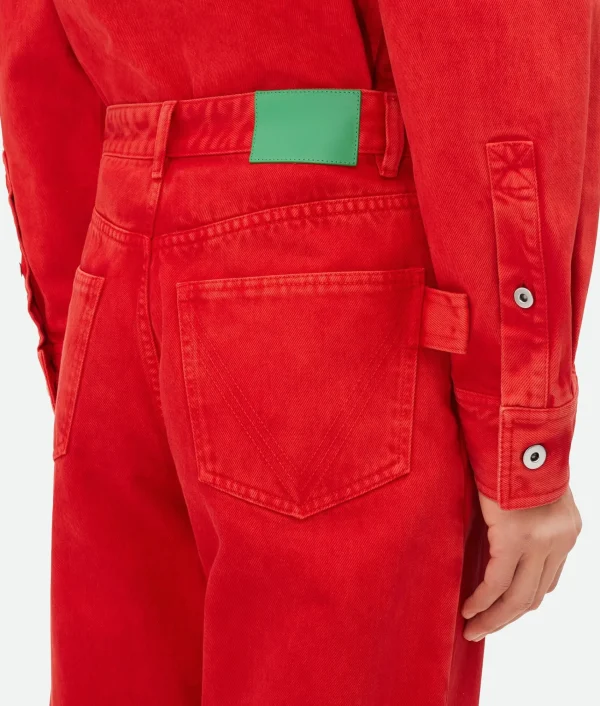 Bottega Veneta Faded Color Washed Denim Trousers> Trousers And Shorts