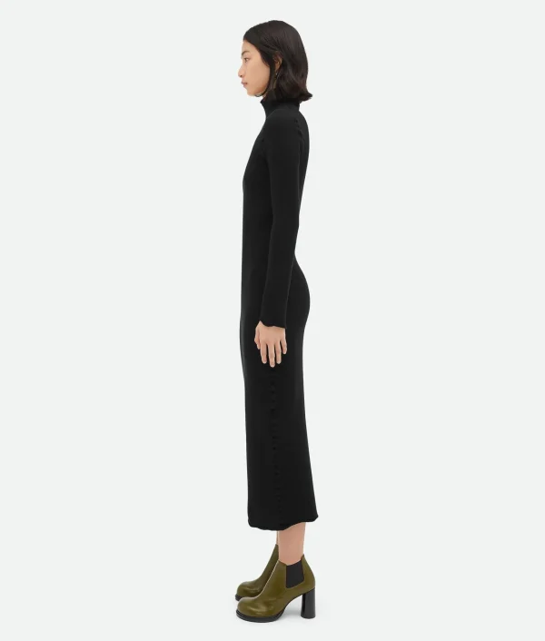 Bottega Veneta Felted Wool Dress>Women Dresses