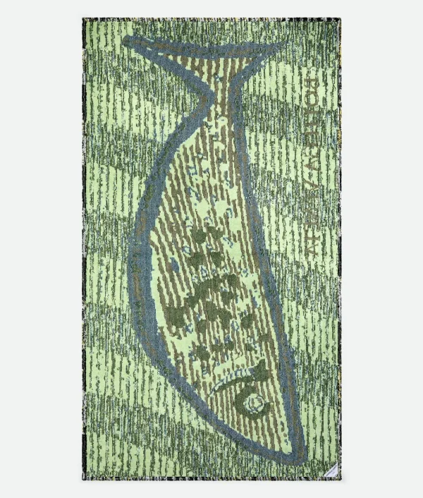Bottega Veneta Fish Jacquard Beach Towel>Women Bathrobes And Towels | Bathrobes And Towels