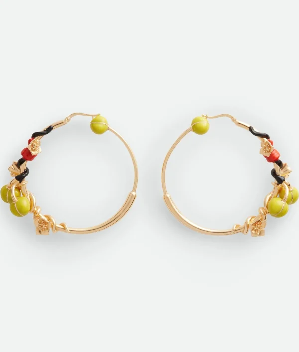 Bottega Veneta Flower Hoop Earrings>Women Earrings