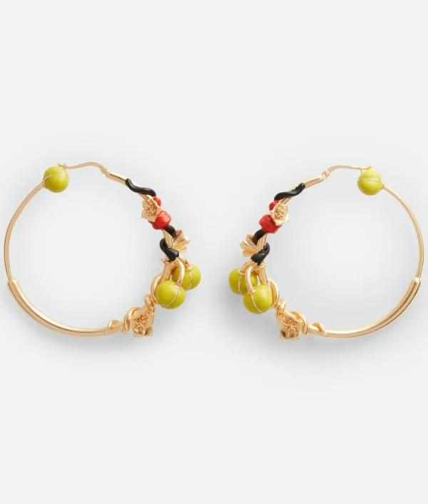 Bottega Veneta Flower Hoop Earrings>Women Earrings