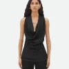 Bottega Veneta Fluid Viscose Draped Top>Women Tops And T-Shirts