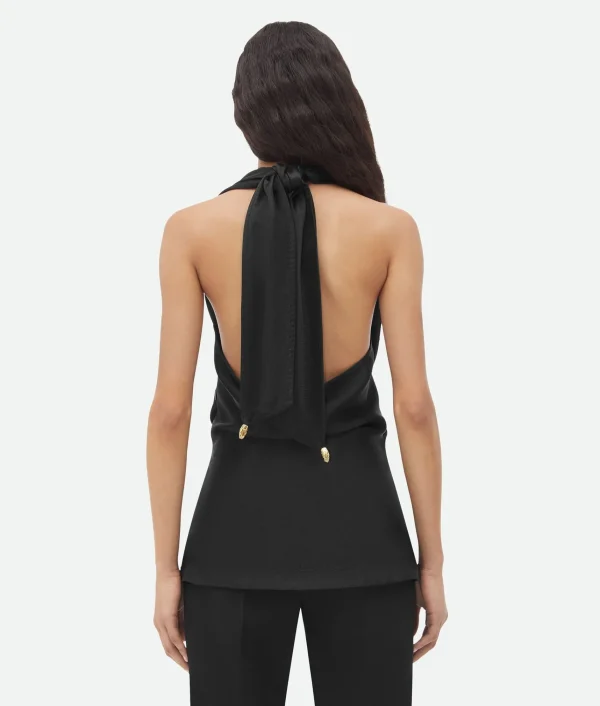 Bottega Veneta Fluid Viscose Draped Top>Women Tops And T-Shirts