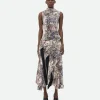 Bottega Veneta Fluid Viscose Memory Print Dress>Women Dresses