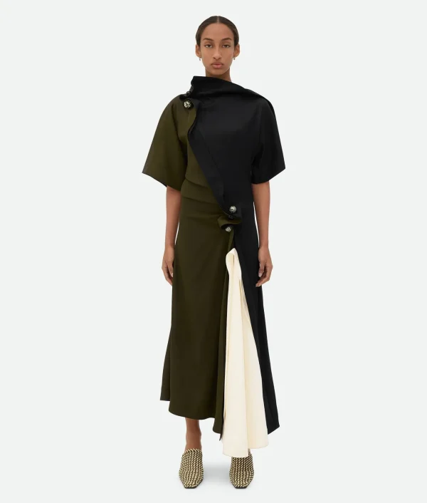 Bottega Veneta Fluid Viscose Piercing Dress>Women Dresses