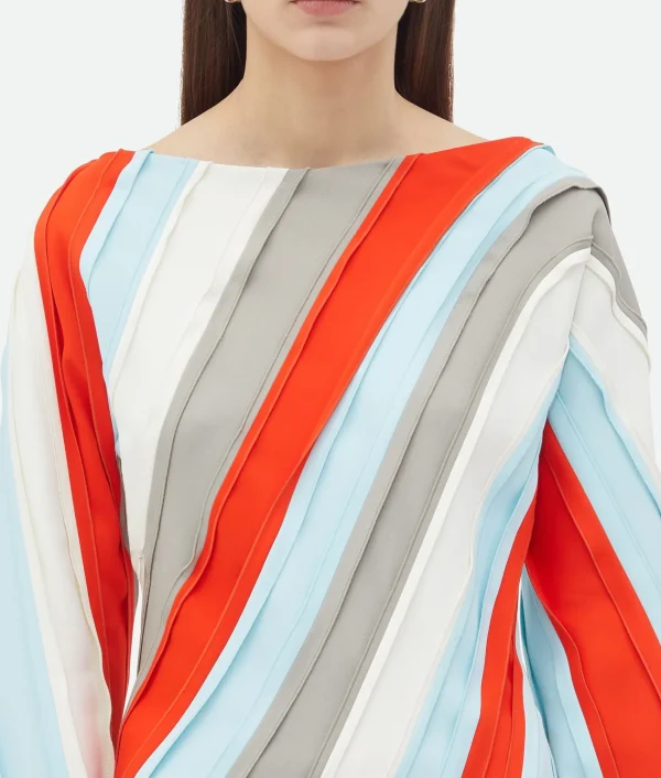 Bottega Veneta Fluid Viscose Stripe Top>Women Tops And T-Shirts